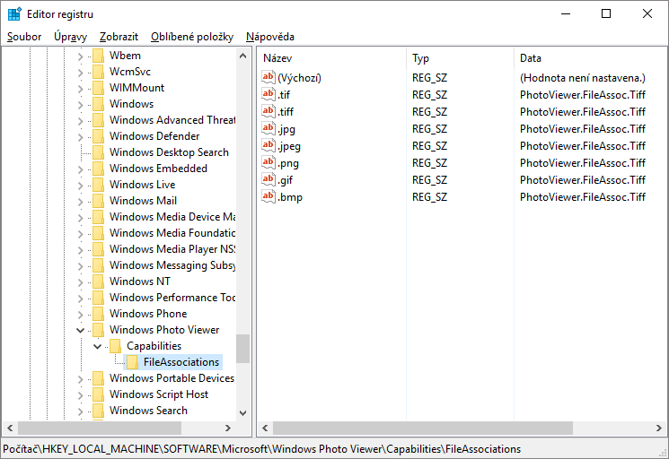 Jak ve Windows 10 aktivovat starý Prohlížeč fotografií (Windows Photo Viewer)